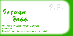istvan hopp business card