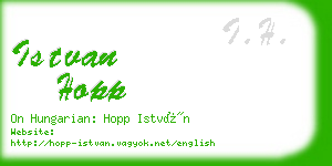 istvan hopp business card